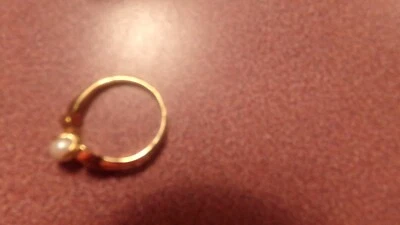 Disfraz de Dama Anillo Tono Dorado Talla 6 Imitación Pequeña Perla Navidad Medias Relleno Foto 1 de 4