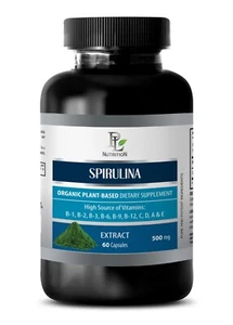 spirulina chlorella - PURE SPIRULINA 500mg - organic powder, immunity - 1 Bottle - Picture 1 of 10