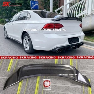 FOR VOLKSWAGEN VW JETTA MK6 CARBON FIBER REAR TRUNK LIP SPOILER WING PERFORMANCE - Picture 1 of 14