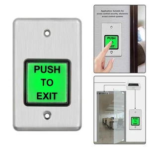 Sleek Stainless Steel Interior Push to Exit Button with Easy Operation - Picture 1 of 12