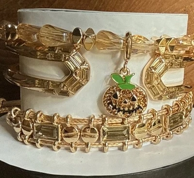 Bomb Party Halloween Stack 2025 Pumpkin Charm Shimmer & Shiver Gold Plating - Image 1 of 3