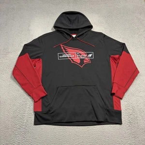Nike Arizona Cardinals Hoodie Men 2XL XXL Black Red Pullover Sweatshirt Fleece - Picture 1 of 8