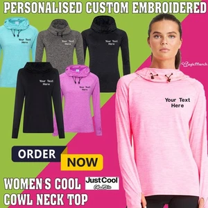 Felpa donna ricamata collo cappuccio qualsiasi testo/logo abbigliamento da lavoro casual cool top regalo - Foto 1 di 11