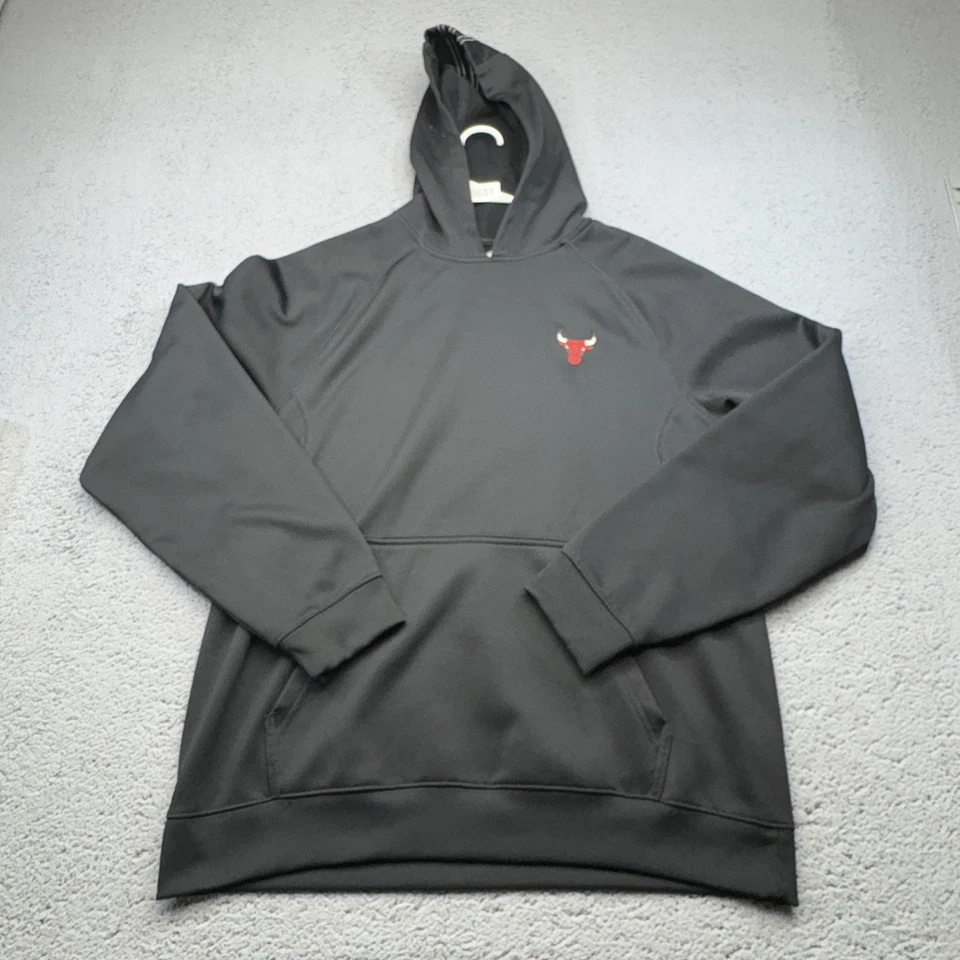 Sudadera con Capucha Chicago Bulls Para Hombre Grande Negra Adidas ClimaWarm NBA Pullover Baloncesto Foto 1 de 4