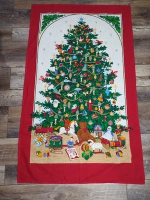Night Before Christmas Door Quilt Table Vip Cranston Fabric Panel 34" X 57" READ - Image 1 of 4