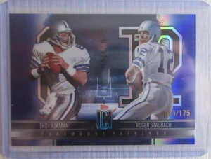 Topps Chrome Signature Class NFL Troy Aikman Roger Staubach Paramount Pairing 75 - Picture 1 of 4