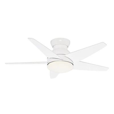 NEW Casablanca Isotope 44" Low Profile Ceiling Fan - Snow White, 59018 - Image 1 of 4
