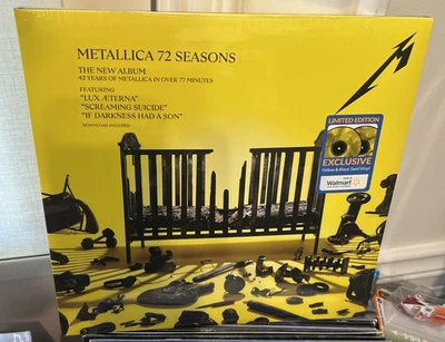 Metallica 72 Seasons Limited Ed Yellow & Black Swirl Vinyl 2023 Sealed 2xLP - Image 1 of 2