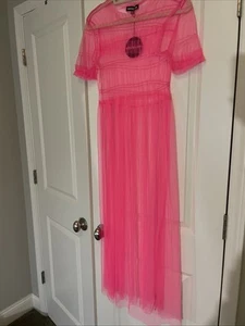 rehab lab hot pink durchsichtiges Kleid Größe Small brandneu - Bild 1 von 6