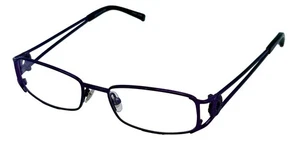 Jones New York Womens Metal Rectangle Eyewear Frame, J462. Plum 50mm - Picture 1 of 13