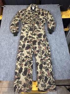 Vintage Walls Duck Camo Lined Coveralls Men’s Medium Regular USA Made 4 Pockets - Picture 1 of 17
