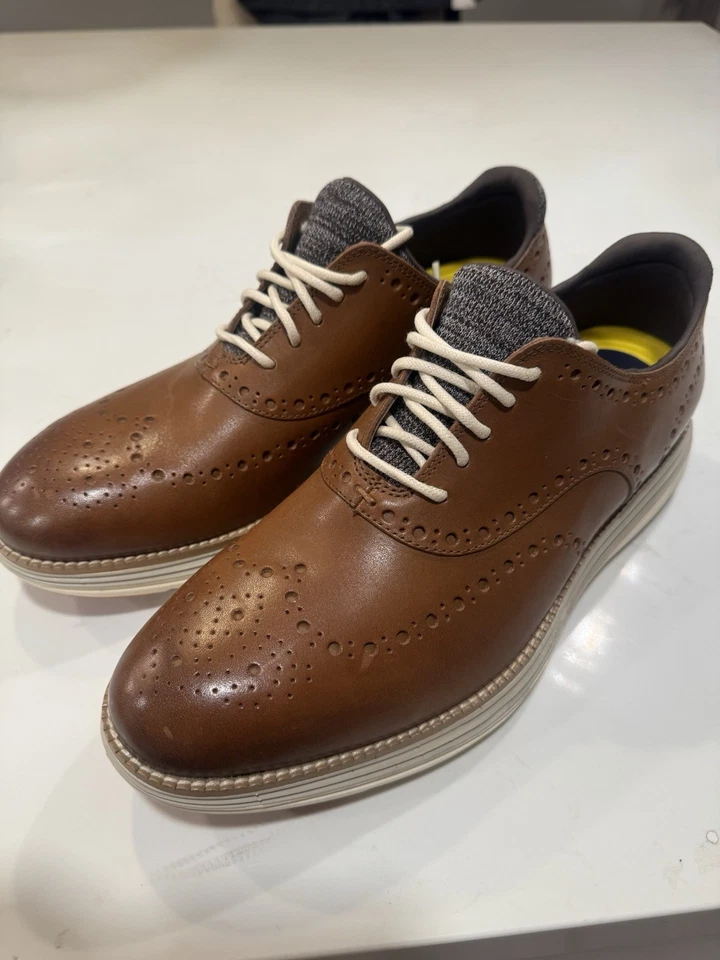 Cole Haan Original Grand Ultra Wingtip Oxford Shoes Men's US 9.5 Pumice #61087 - Image 1 of 4