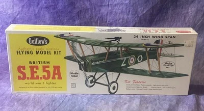 Guillow's Flying Model Kit Balsa British S.E.5A WWI Combat Fighter New Sealed - Image 1 of 4