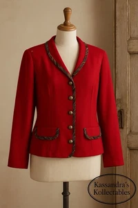 🧥Vintage Stitches Australia Red Blazer Jacket – Size 14 – 1980s Statement Piece - Bild 1 von 14