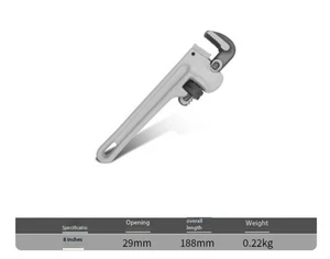 Aluminum Alloy Heavy-Duty Pipe Wrench Water Pipe Wrench Universal Wrench - Picture 1 of 21