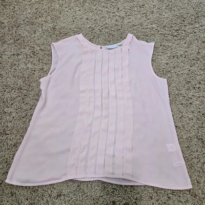 Blusa para mujer New York & Company grande rosa sin mangas nueva con etiquetas Foto 1 de 4