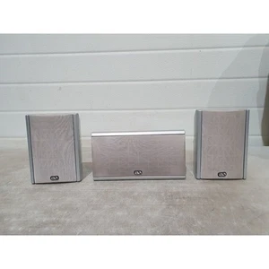 3x Acoustic Solutions Surround Speakers Silver Wired for Home Theater System - Picture 1 of 13