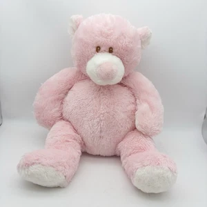 Baby Ganz Pink Teddy Bear Plush Stuffed Animal 16” Soft Cuddly  - Picture 1 of 7
