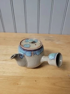 Teiera vintage in ceramica giapponese, gres smaltato a goccia. Timbrato, vedi foto. - Foto 1 di 18
