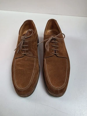 Men's John Lobb Darby Brown Suede Wingtip Oxford Dress Shoes Sz 8E - 8.5 USA - Image 1 of 4