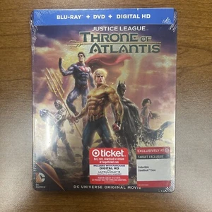 Justice League Throne of Atlantis Blu-ray Steelbook (Target Exclusive) BRAND NEW - Bild 1 von 2
