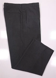 Armani Collezioni Gray Wool Fleece Flat Front Dress Pants 32x29 - Picture 1 of 7