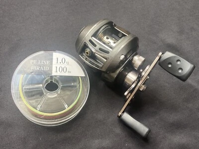 Abu garcia Revo Elite left used very good 10 Bearing bait reel W/PE No1 Line - Image 1 of 4