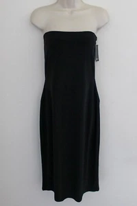 Norma Kamali Dress Large Black Stretch Jersey Knit Strapless Bodycon Party - Picture 1 of 10