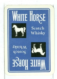 Einzelne breite Spielkarte, "White Horse" Scotch Whiskey - Bild 1 von 1