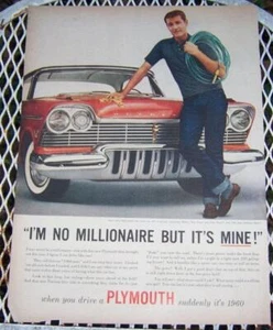 Drive a Plymouth Automobile 1956 Life Magazine Color Car Advertisement - Picture 1 of 1