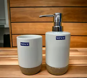 Wenko Seifenspender+ Zahnputzbecher Corc Keramik NEU. - Bild 1 von 3