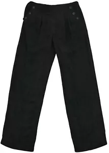 Jaeger Women's Linen Silk Pants Trousers Black Size EUR-38 Relaxed Fit Straight - Picture 1 of 8