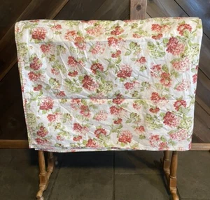 Waverly Rectangular Table Cloth 78x55 Inches. Cottage core With Pink Hydrangeas  - Picture 1 of 6