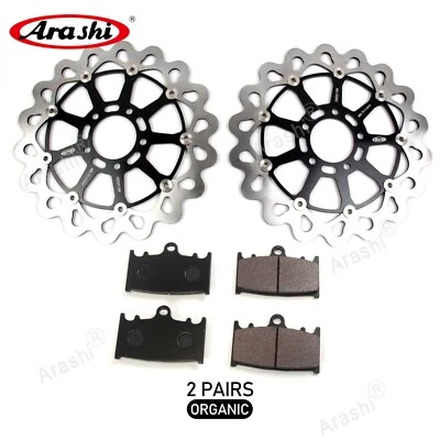 Rotor de disco de freno delantero y pastillas de freno para Suzuki GSXR600 1997 - 2003 1999 2000 Foto 1 de 4