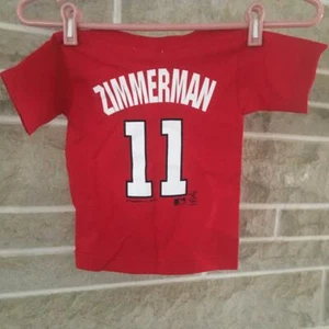 Washington Nationals #11 Zimmerman Rojo Niño Pequeño Talla 3T Nuevo Majestic - Imagen 1 de 2