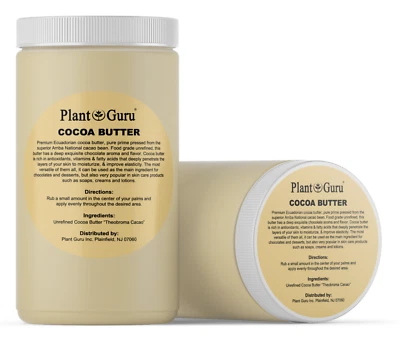Raw Cocoa Butter 32 oz. 100% Pure Organic Unrefined FOOD GRADE  Cacao Beans Bulk - Image 1 of 4