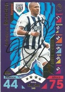 SALOMON RONDON SIGNED WEST BROM 2016/2017 MATCH ATTAX TRADING CARD+COA - Picture 1 of 1