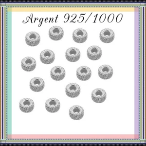 Perles rondelles diamantées 3mm trou 1,2mm, en Argent 925/1000 .Réf: RDIAM3 - Foto 1 di 1