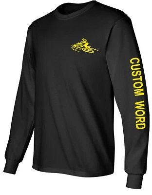 Camiseta MOTO DE NIEVE PERSONALIZADA Manga Larga ELIGE COLOR Ski-Doo Arctic Cat Polaris Yam Foto 1 de 4