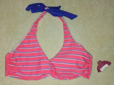 Mujer BIKINI Traje de Baño Top Grande TRAJE DE BAÑO CORAL BAÑO Halter SO Foto 1 de 3