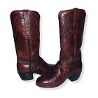Lucchese Vintage San Antonio Leather Cowgirl Boots Size 5.5 Western Southwestern