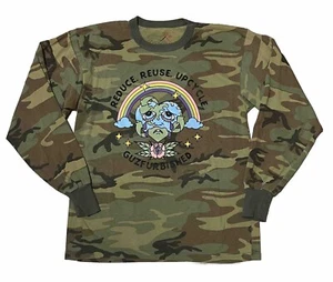 GuzFurbished Logo tarnfarben langärmeliges T-Shirt Größe Medium reduzieren Wiederverwendung Upcycle - Bild 1 von 6