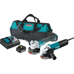 Makita 18V LXT 4-1/2" Kit smerigliatrice angolare/taglio senza fili con smerigliatrice a filo - Foto 1 di 2