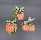 Vintage Ceramic 3D Veggie And Fruit Wall Hanging Kitchen Decorations set Of 3