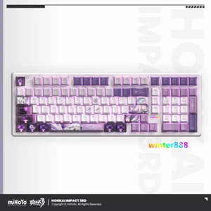 Honkai Impact 3 Kiana Kaslana Mechanical Keyboard RGB Wireless Bluetooth 101 Key - Afbeelding 1 van 21