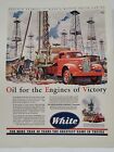 1942 White Motor Company  Fortune WW2 Print Ad Trucks War Victory Homefront Oil