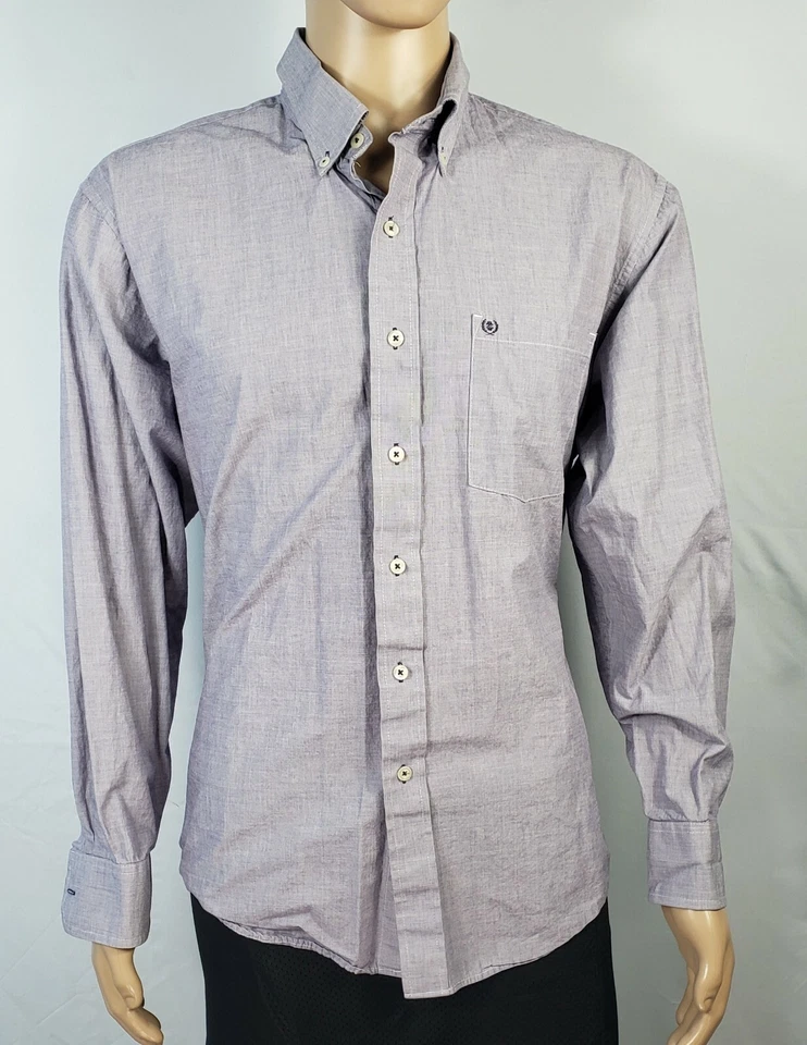 Camisa de Vestir Izod Para Hombres XL XLarge Púrpura Manga Larga Abotonada Algodón Informal Foto 1 de 4