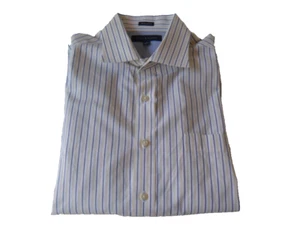 Camisa de vestir Tommy Hilfiger blanca con múltiples correas algodón L 16 32-33 nueva - Imagen 1 de 18
