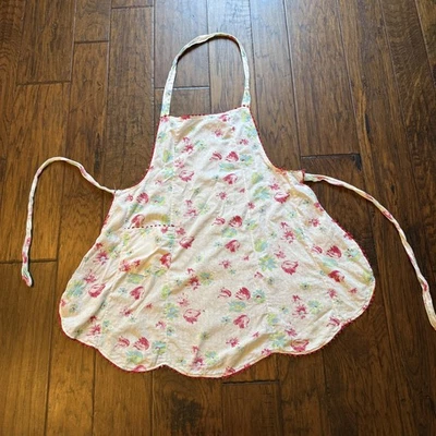 Delantal babero floral vintage para mujer talla única festoneado Ric Rac borde bolsillo cocina Foto 1 de 4
