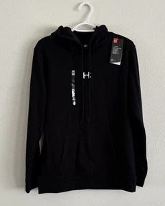 New with Tags-Under Armour Women's UA  Fleece Hoodie-Black-Large - Picture 1 of 8
